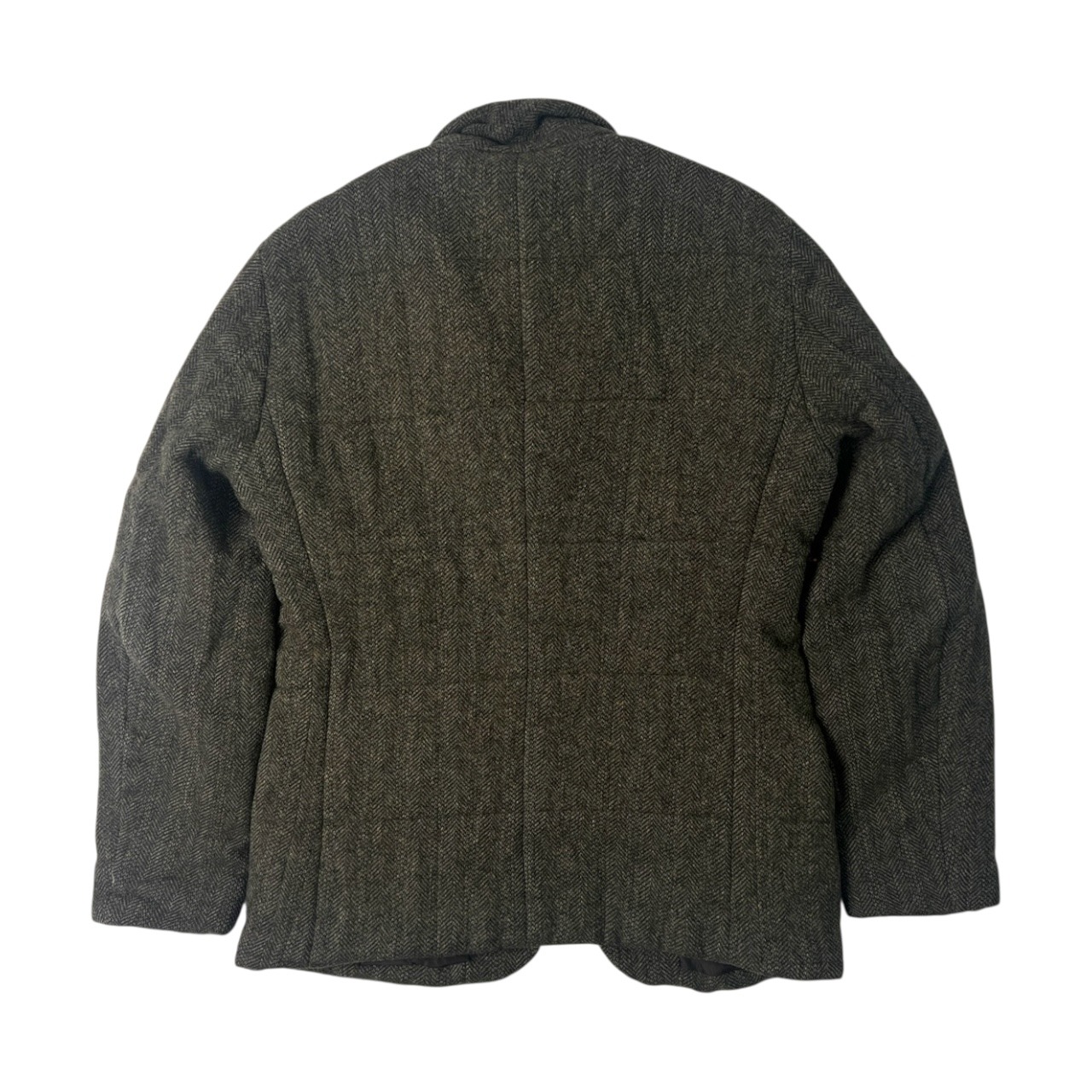 ASPESI アスペジ thermore 中綿入り ツイード 3B テーラードジャケット M/グリーン