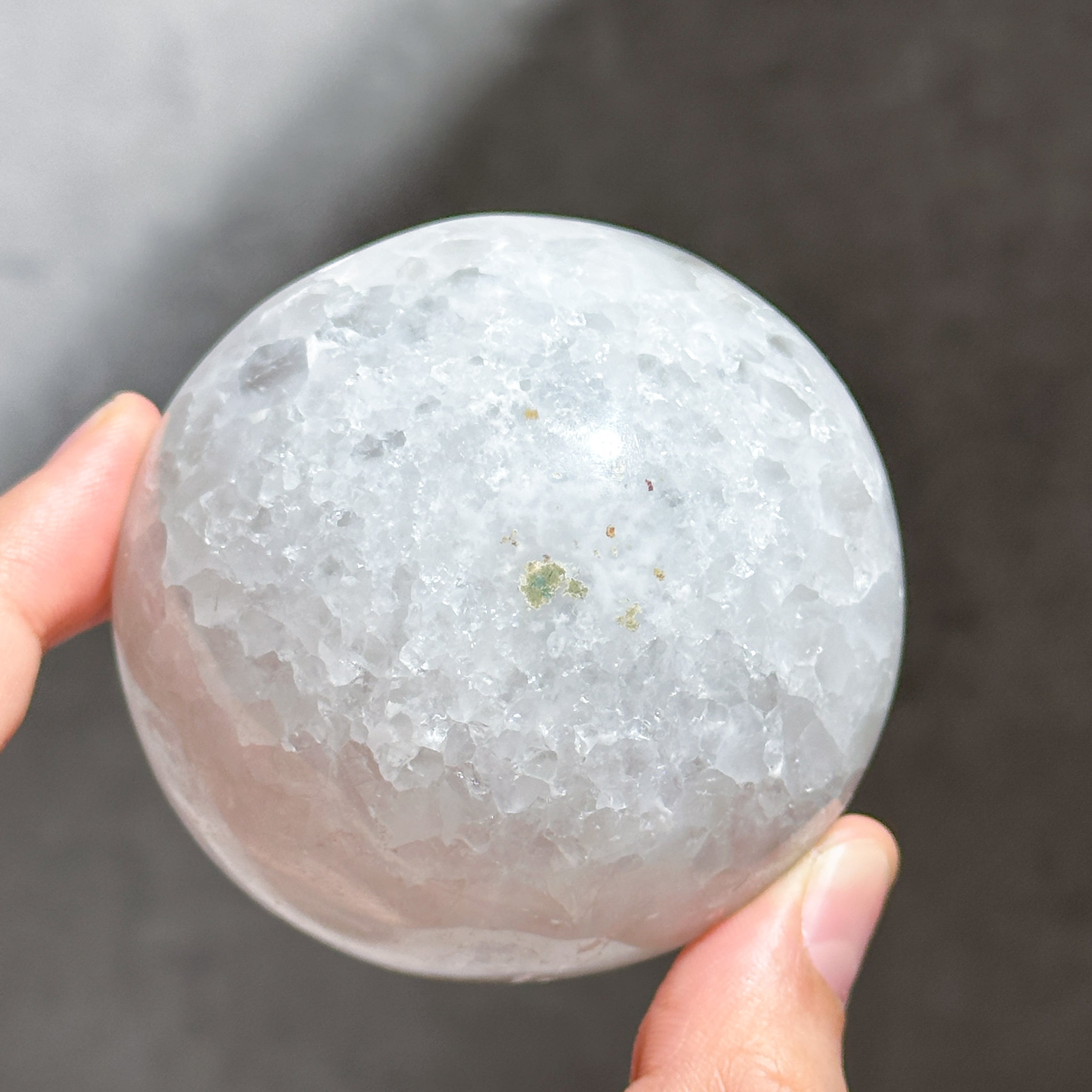 ❇透明度高い❇ アメジスト　スフィア　玉　クォーツ ウルグアイ産アメジスト×クリアクォーツ スフィア（丸玉）32◇Amethyst