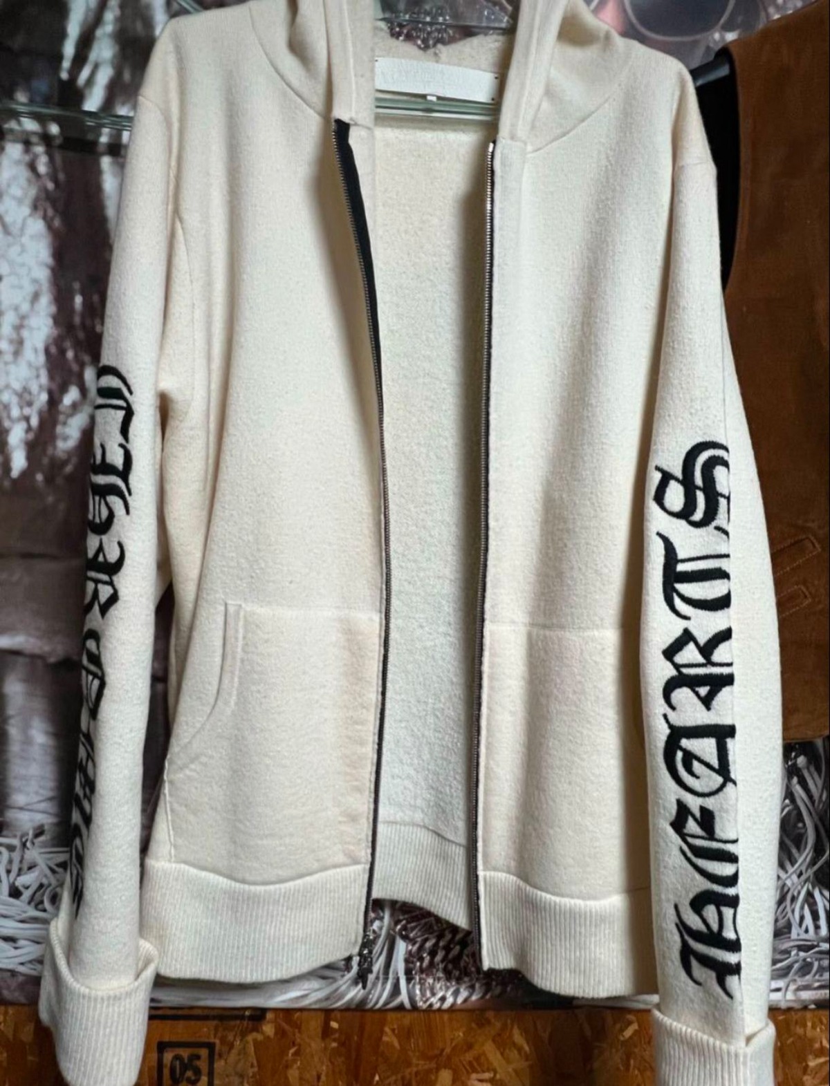 CHROME HEARTS クロムハーツ y not カシミヤ ジップアップ パーカー 