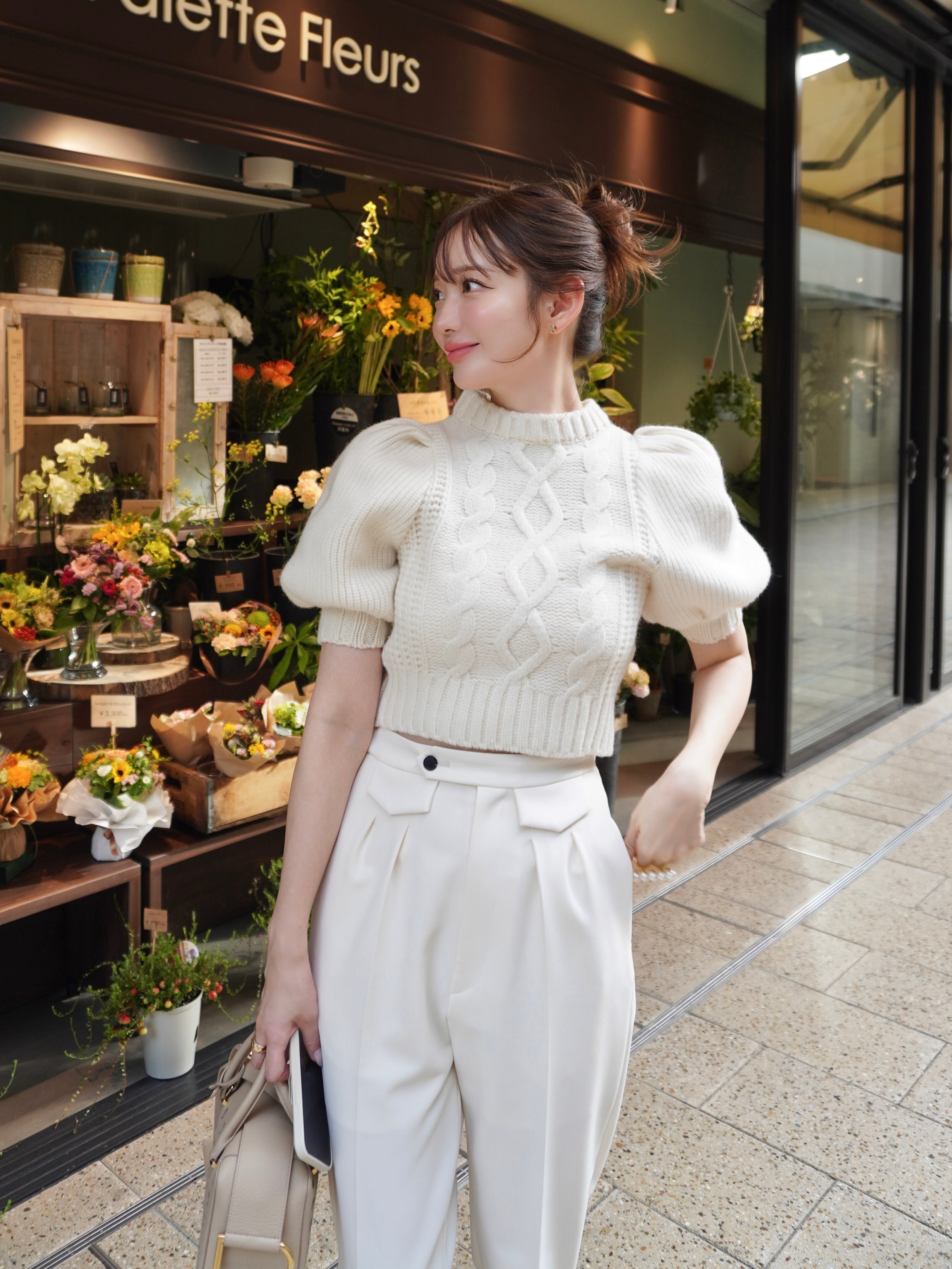 heyon hot apple pie knit / off white 