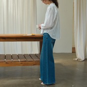 Blanc Pintuck Cotton Blouse F00615