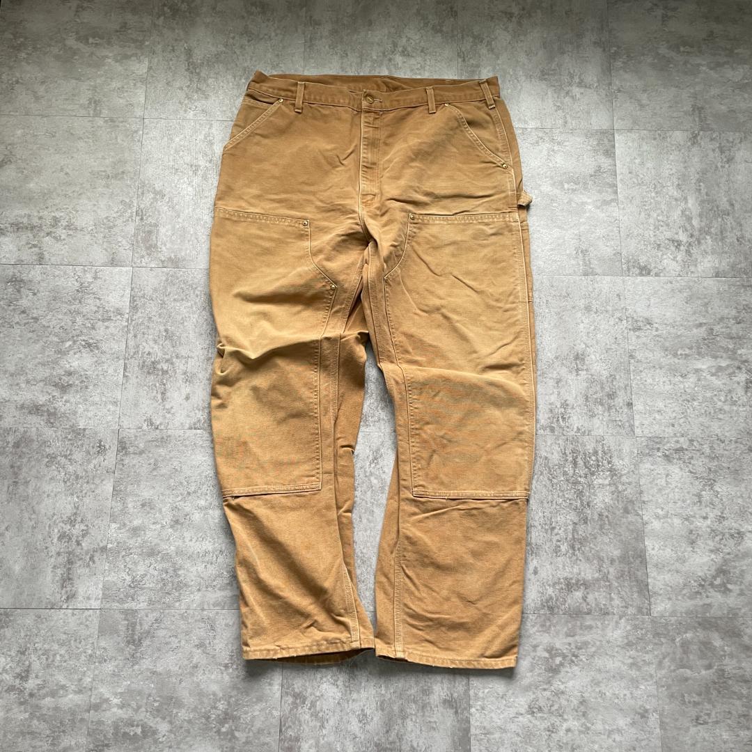 10s USA製 ブラウン ダブルニー Carhartt W 39 L 31 | ib2