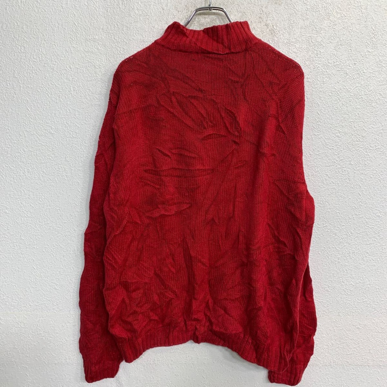 CHAPS ニット セーター Lサイズ チャップス ハーフジップ レッド 