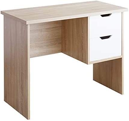 引き出し付 デスク 幅100cm 机 コンパクト引き出し付デスク