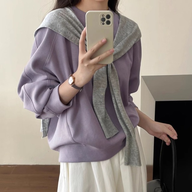 round-neck sweatshirt　J00264