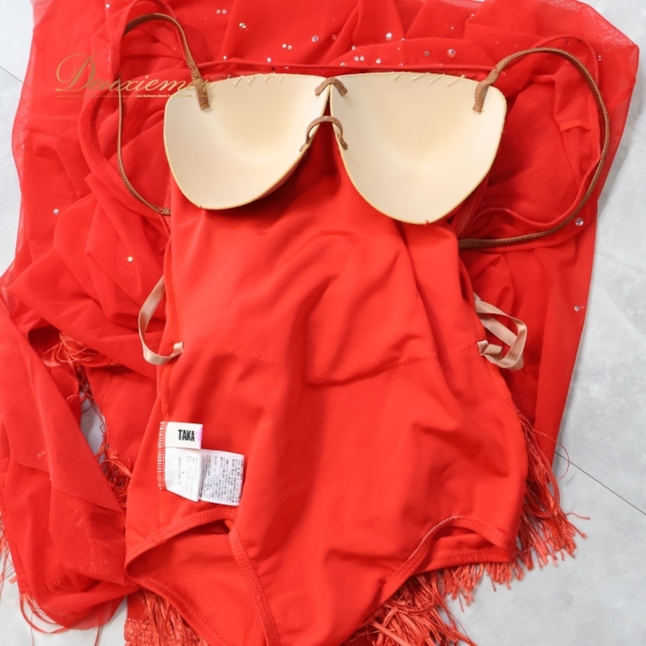 社交ダンス 衣装 タカダンス TAKADANCE ラテン ドレス ワンピース 赤 無地 レース 綺麗 フリンジ デモ 競技 パーティドレス パーティ 発表会 レッド系 ラテン衣装 社交ダンスドレス フリンジドレス ゴージャス ダンス用ドレス 軽量 おしゃれ エレガント フォーマル イベント用 ダンスパフォーマンス