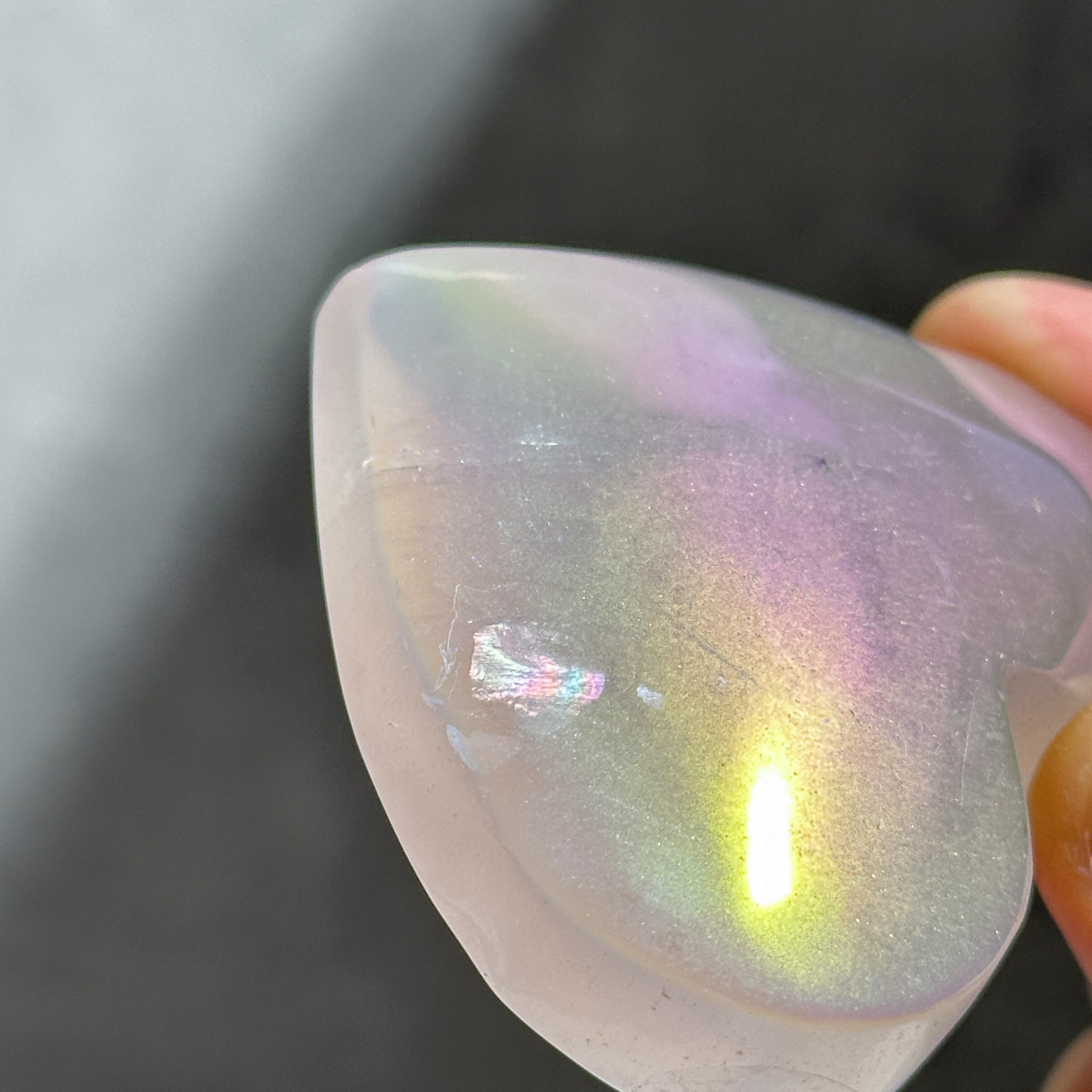 ♡エンジェルオーラローズクォーツ ハート33♡ Angel Aura Rose Quartz