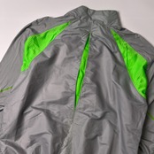 Callaway キャロウェイ WINDSPORT 防風 ダブルジップ メッシュ切替 バイカラー ジャケット M/グレー 蛍光グリーン/ゴルフ