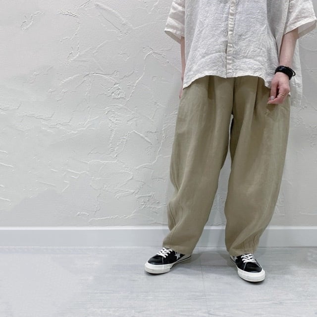 ブラスブラム パンツ Vlas Blomme Light Linen Twill Easy Tapered Pants | CoCo Cuore