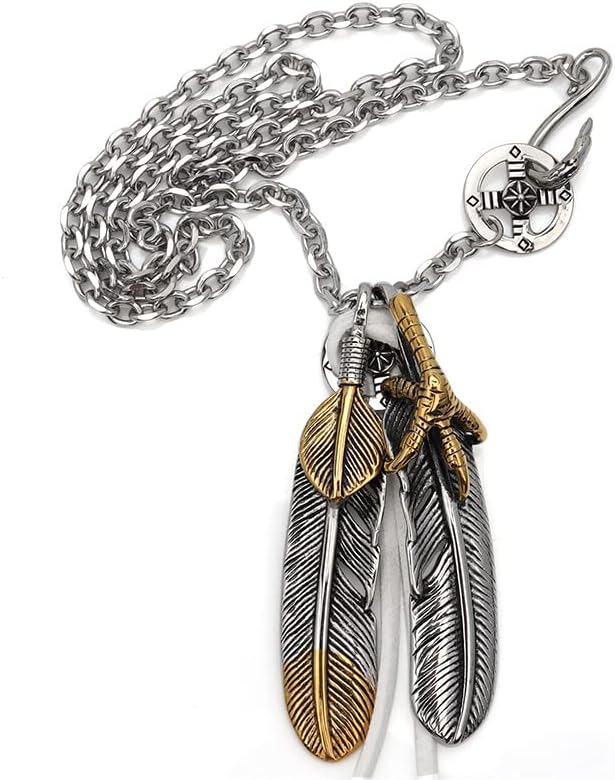 wing hands フェザーセット 特大フェザーネックレス ペンダントトップ