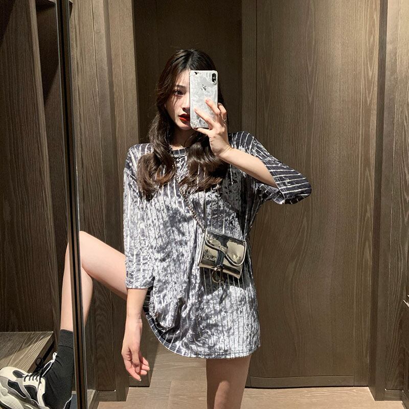 ベルベットTシャツ スタイルトップス ガールズファッション81361627853