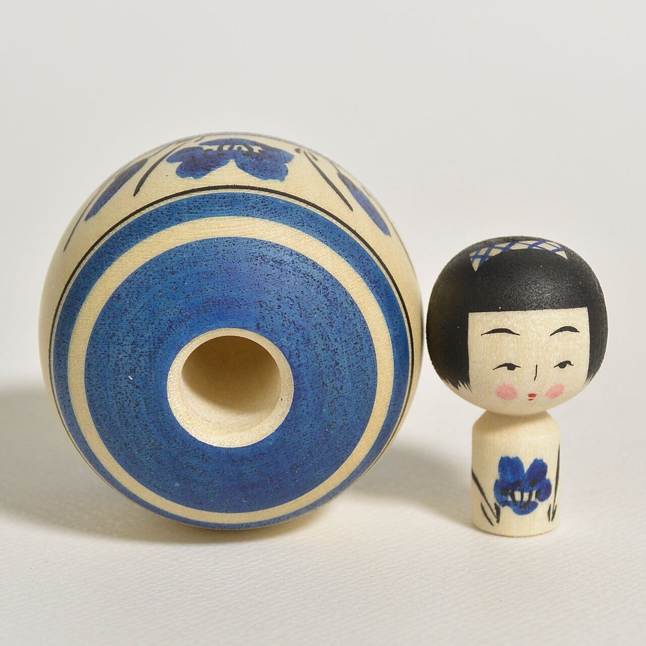 青のえじこ（青のシリーズ） 約1.5寸 約4.5cm 鈴木明 工人（作並系