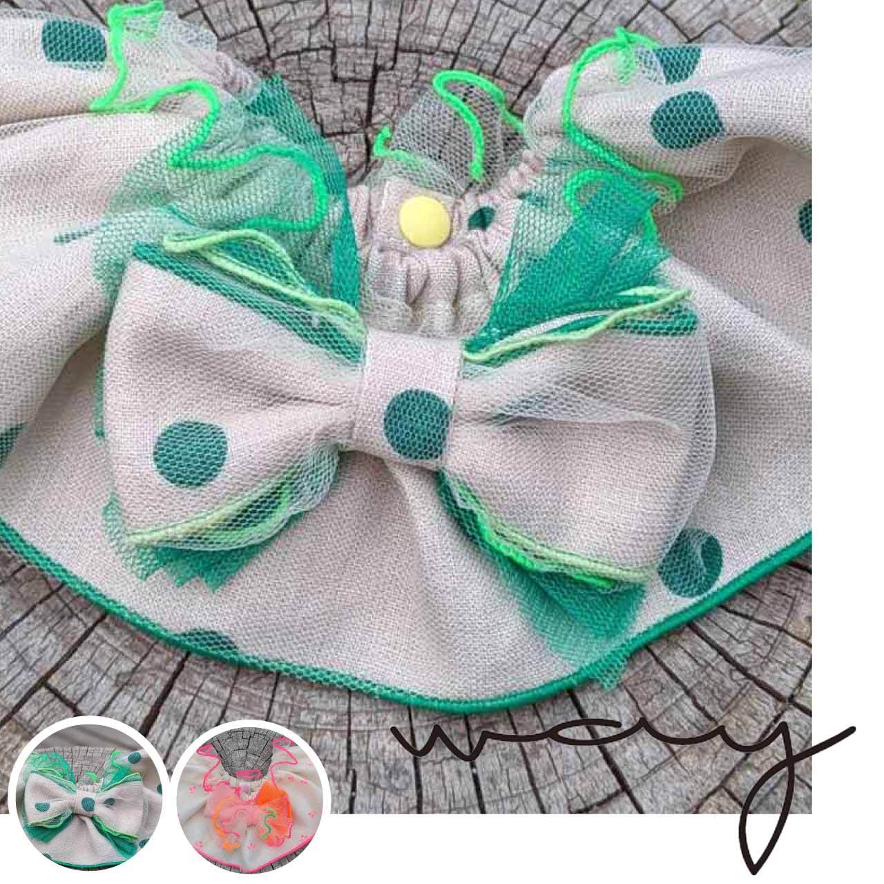 3way pop bib【Way_Collection】（リボン 愛犬とおでかけ ビブ スタイ