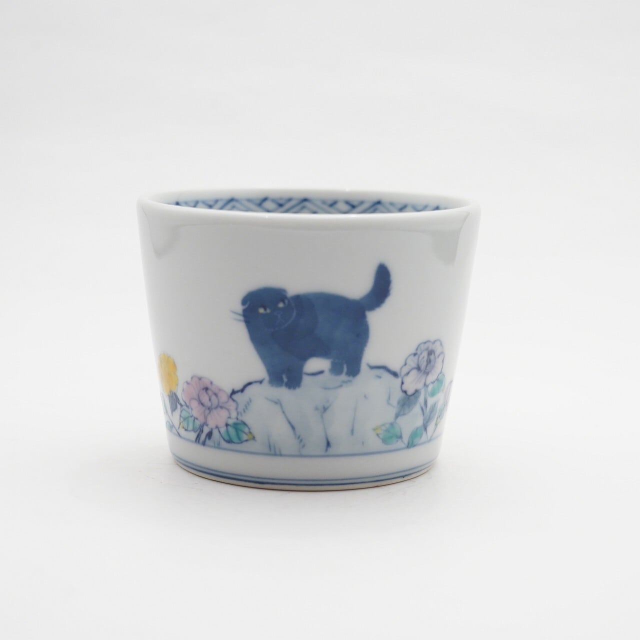 【二月窯】そば猪口 ねこ F