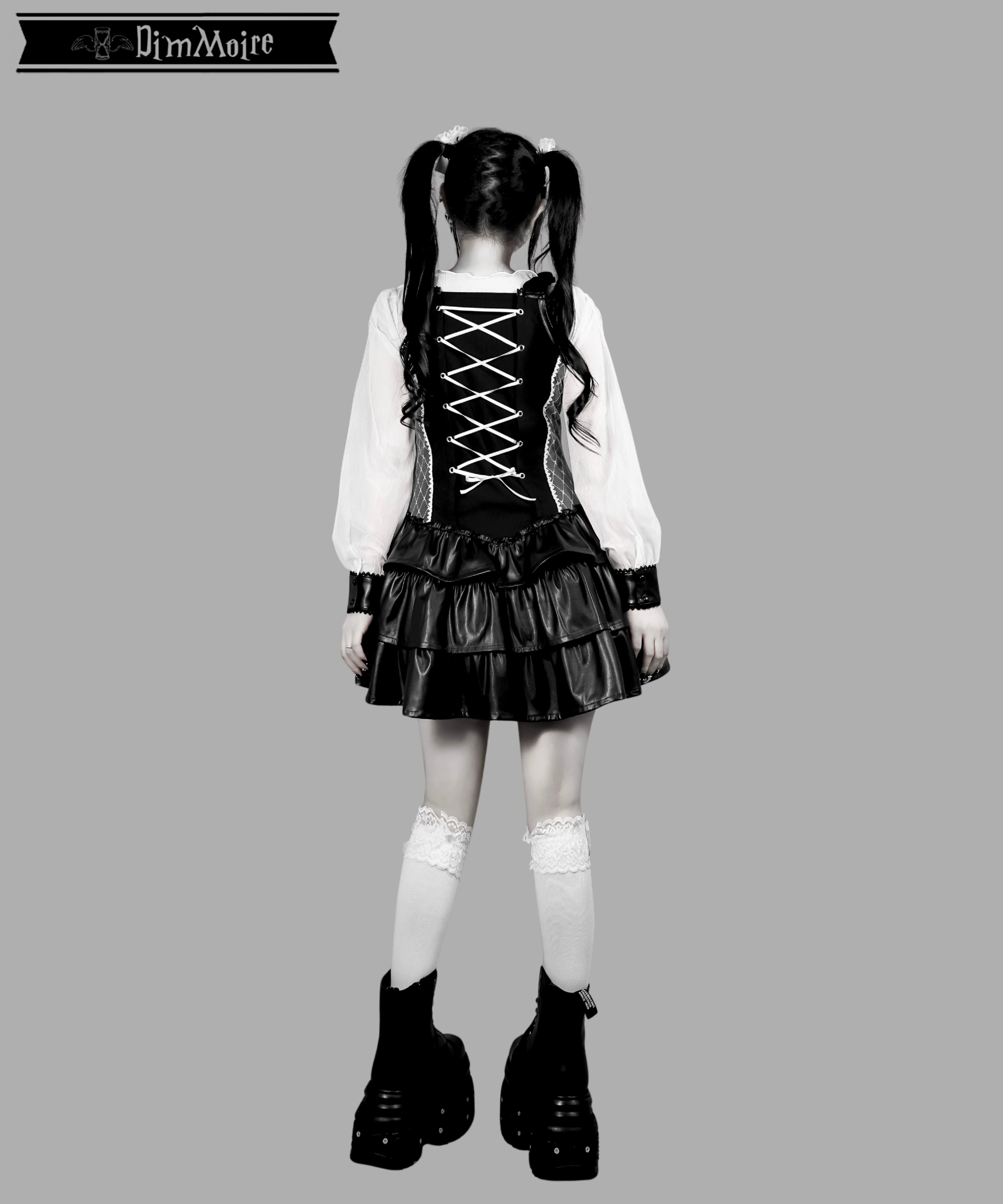 ワンピース DimMoire BabySkull Layered Dress(White)L DimMoire BabySkull Layered Dress(White)L