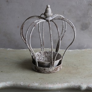 ブリキ植木鉢　クロヌポットSGY　アンティーク調　シャビーシック　オシャレ　UF587