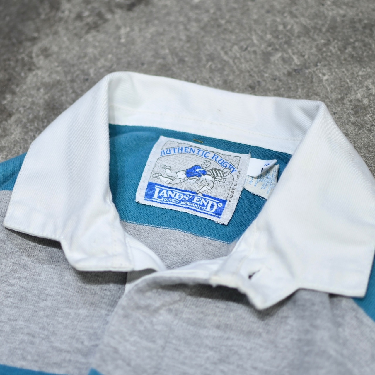 LANDS' END border rugby shirt