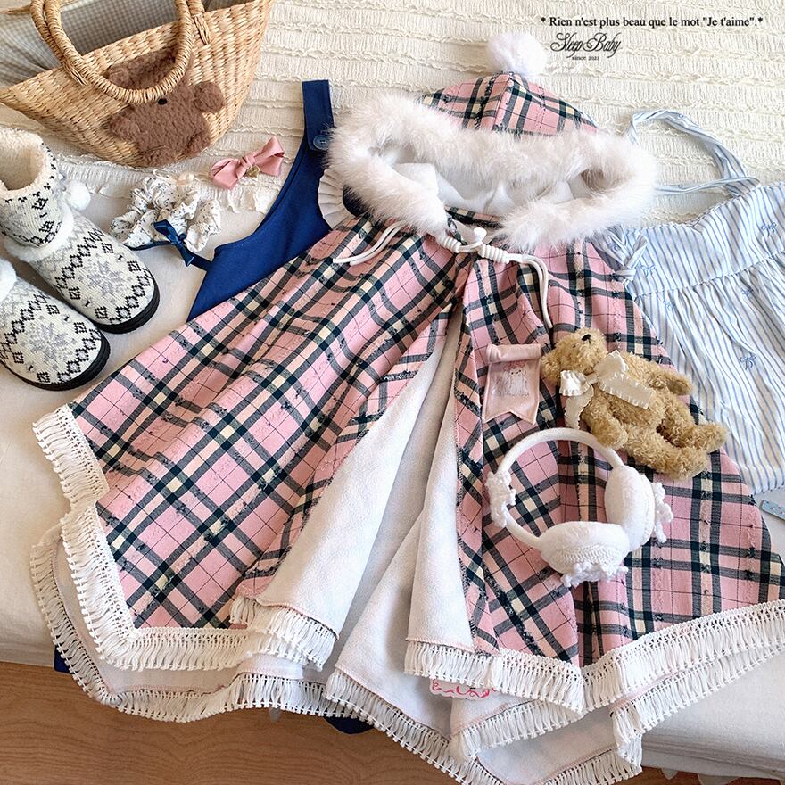 BURBERRY CHILDREN ノバチェック フード付き ポンチョ ケープ BURBERRY