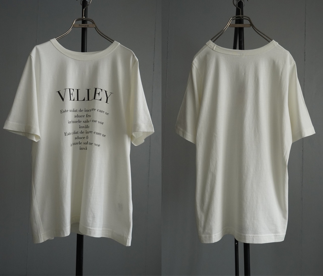 USAコットン【VELLEY】シンプルロゴTee/White