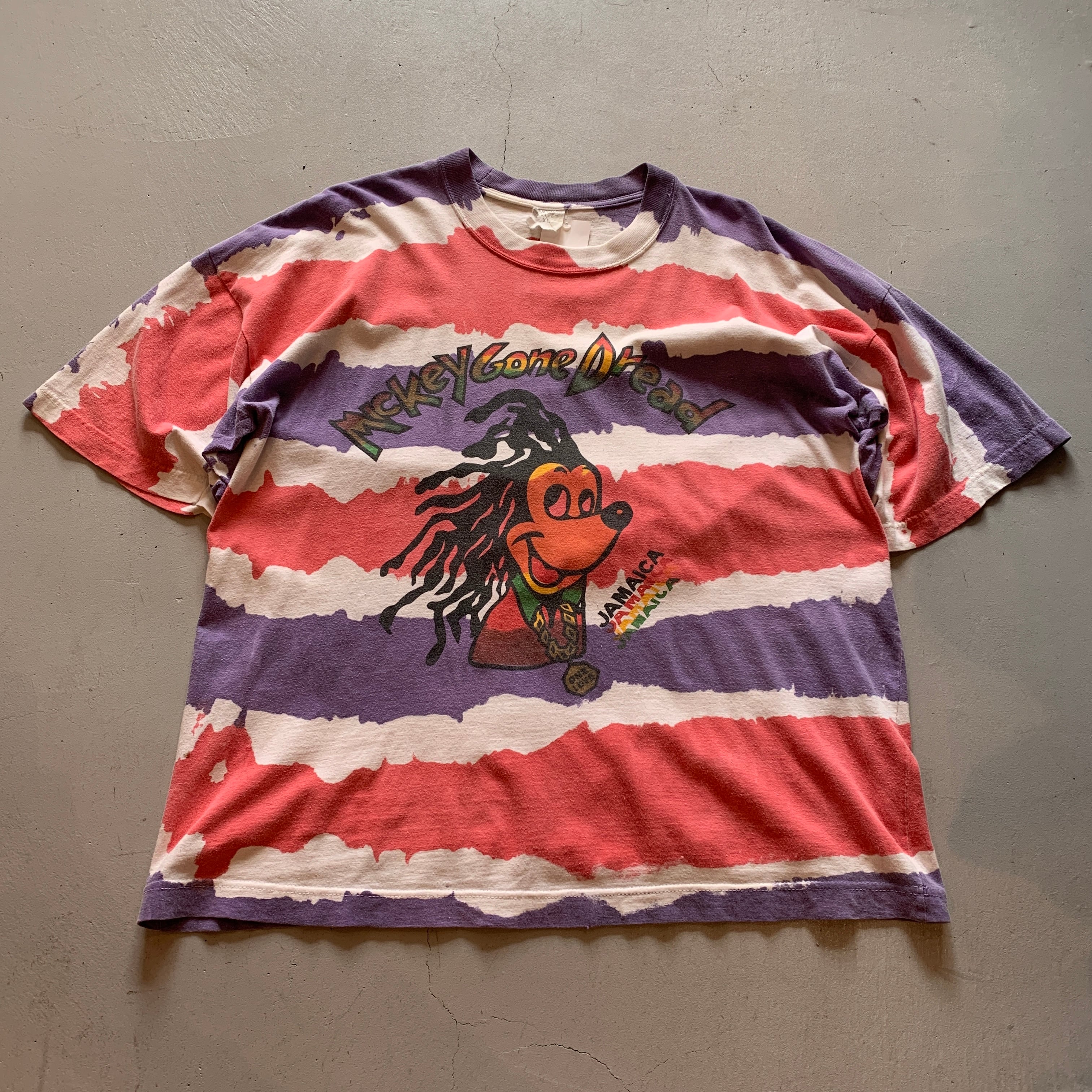 〜90s bootleg Mickey Mouse "Reggae Mickey" T-shirt【高円寺店】