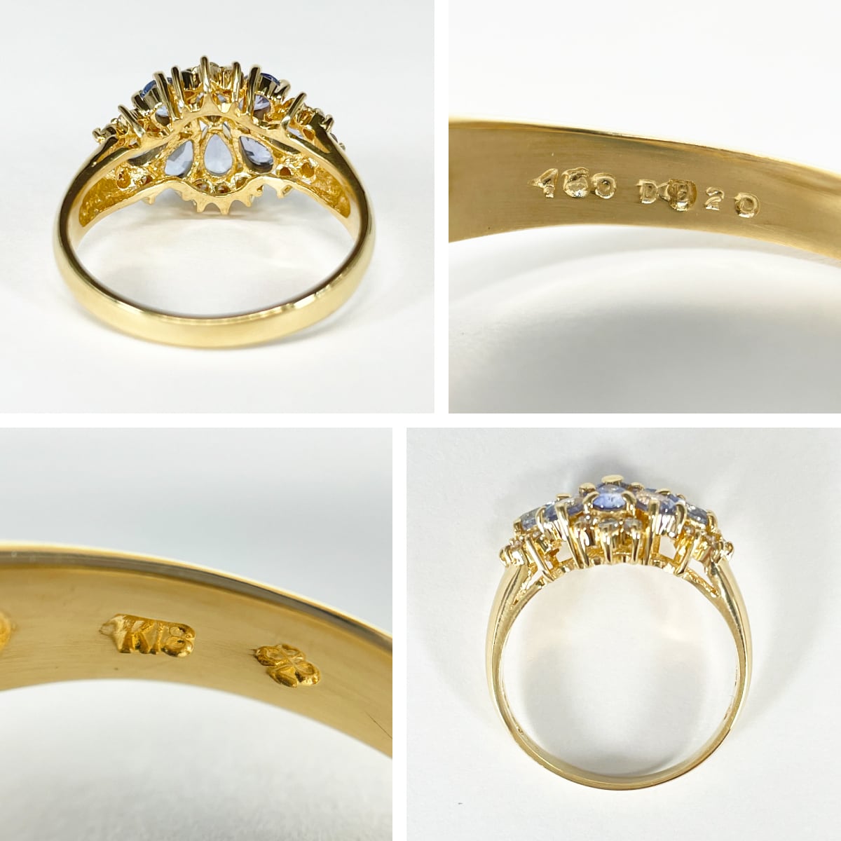 ジュエリーマキ】K18 サファイア 1.50ct ダイヤ 0.20ct リング