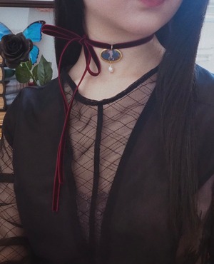 月の国のアリス　ベロアチョーカー＆ヘアリボン