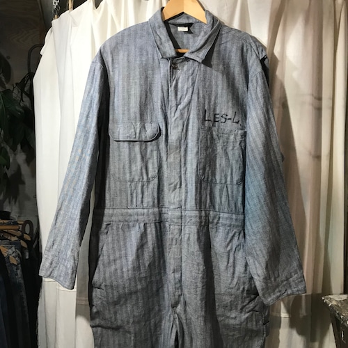 vintage OUR BEST HBT (へリンボーンツイル) オールインワン ツナギ　44 SHORT