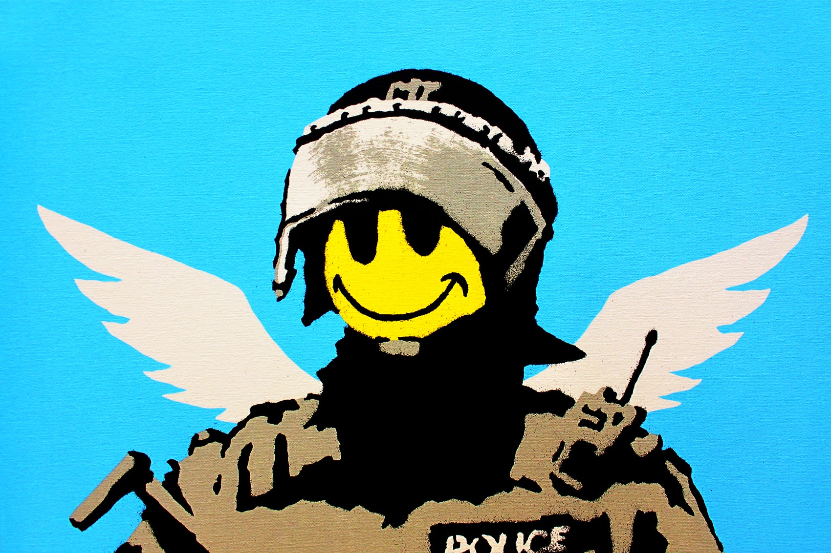 バンクシー「スマイリー ポリス トルーパー/Smiley Police Trooper