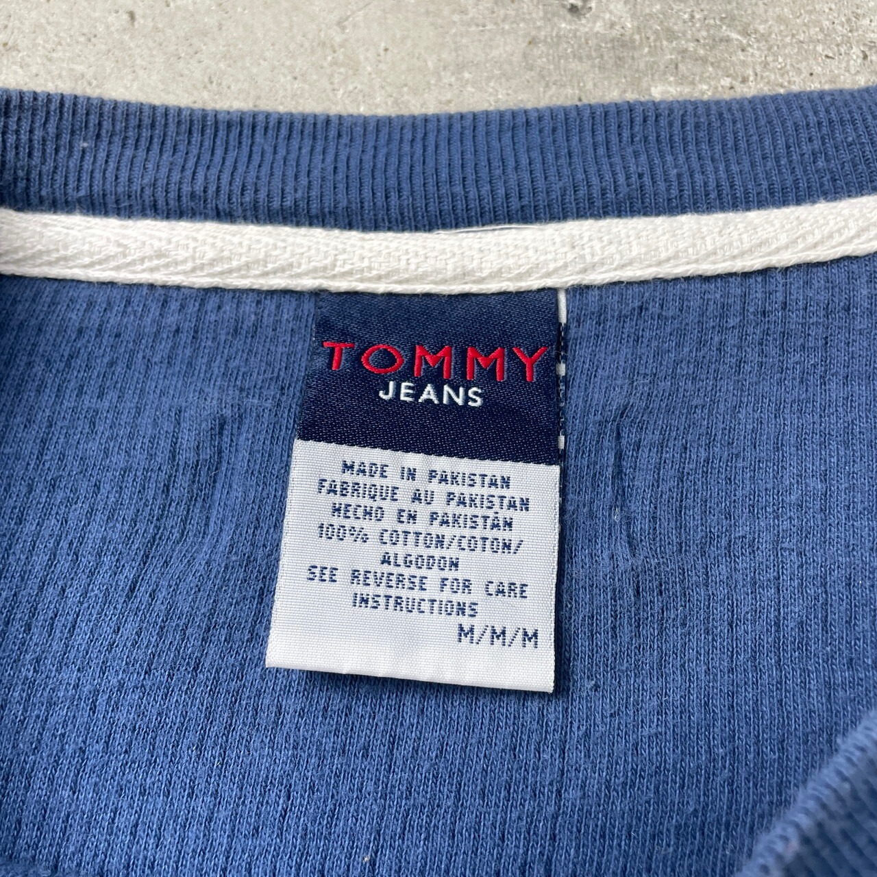 TOMMY JEANS トミージーンズ サーマル ワッフル ロングTシャツ ロンT 