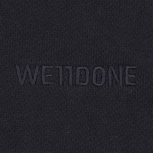 【WE11DONE】BLACK LAYERED DOUBLE STRING HOODIE
