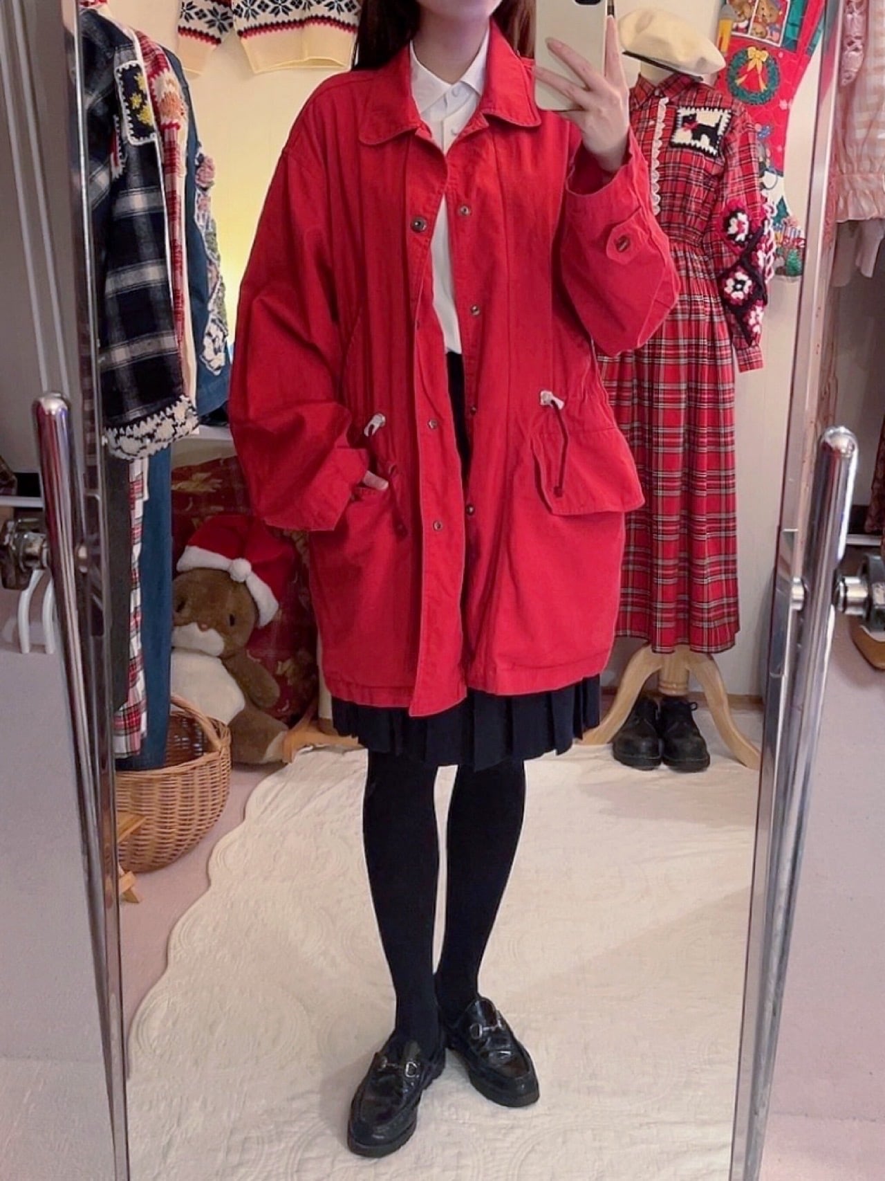 ABAHOUSE / red logo coat