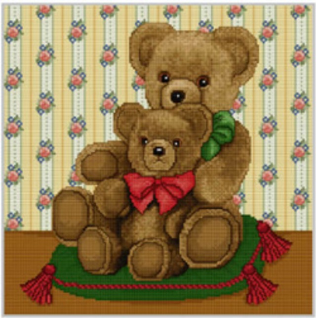 クロスステッチ図案「EMS053 Teddybear Mum」:C-2145