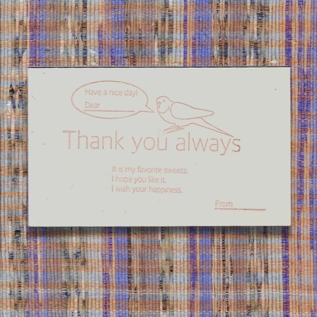 活版印刷　小鳥の伝言　ミニカード