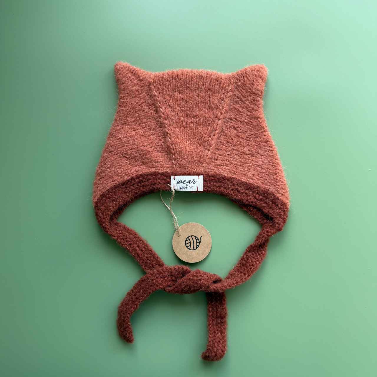 【HAKONIWA PRODUCTS 別注】pixie hat / Bicolor Kitty hat / ORANGE BROWN×RED BROWN