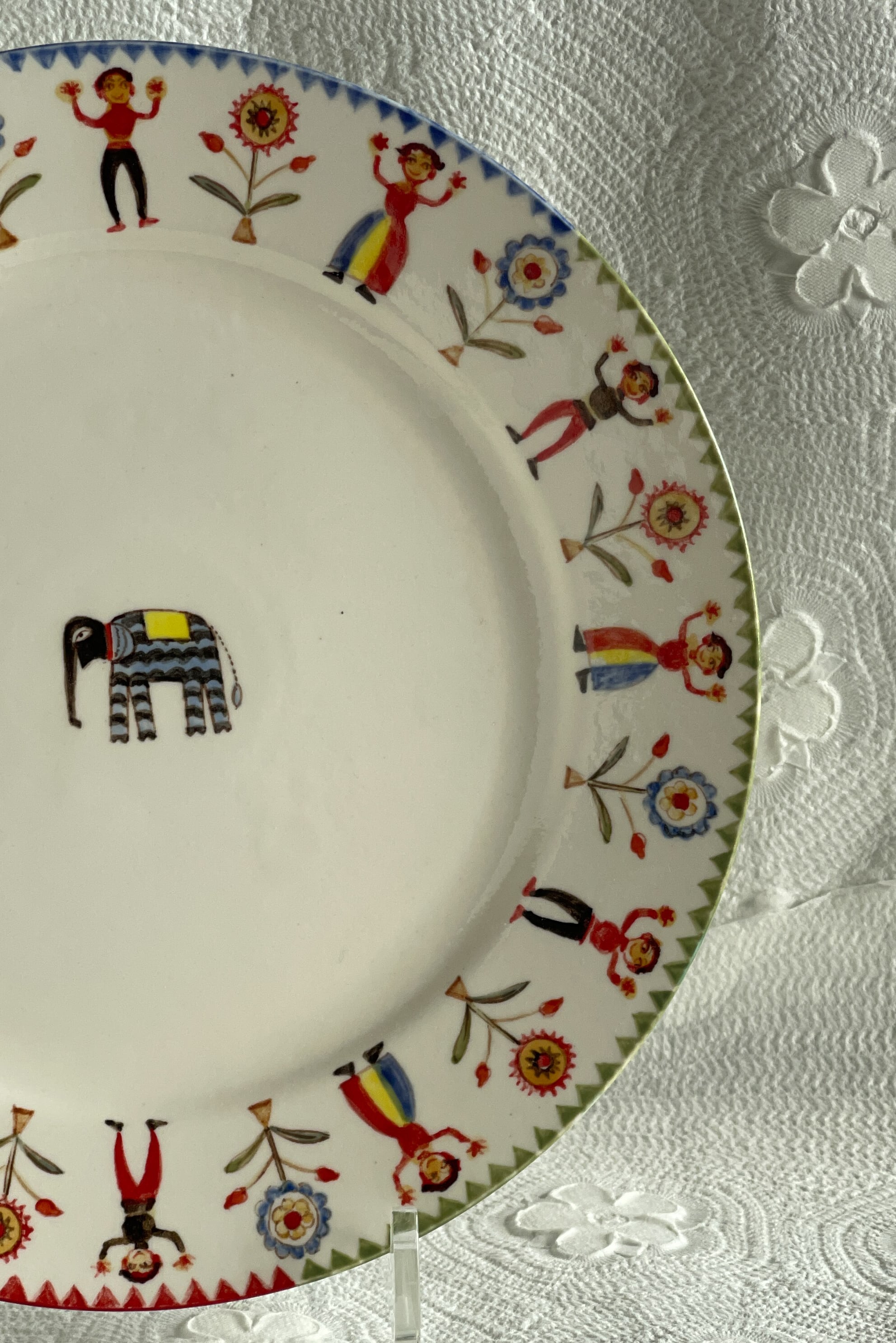 色絵 カンタ人物紋 リム皿 升たか作品 2411_A01 | web-shop MITATE