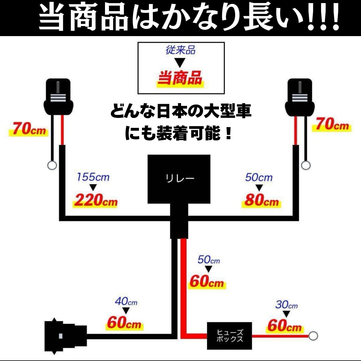 強化リレーハーネス H8/H11/H16用 | 池田屋@フォグランプ専門店