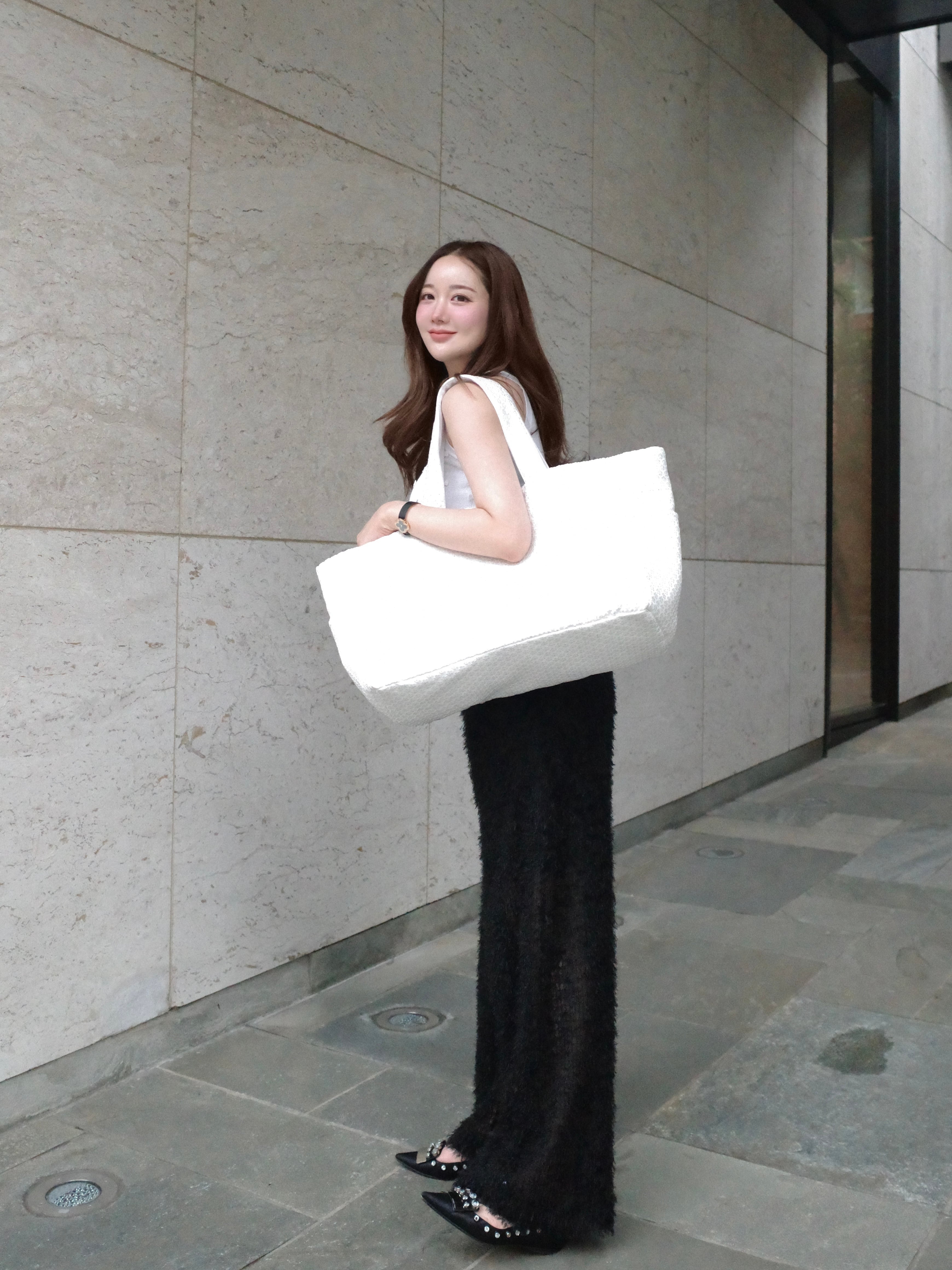 flower jacquard bag 