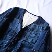 KUON / Vintage Boro Patchwork V-neck Jacket