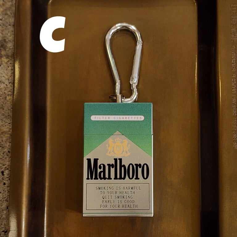 カラビナ付き携帯灰皿 アメリカン雑貨 インテリア / Portable Ashtray