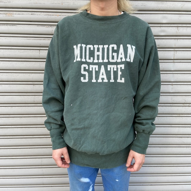 90s USA製　チャンピオン　リバースウィーブ　カレッジスウェット　緑　L