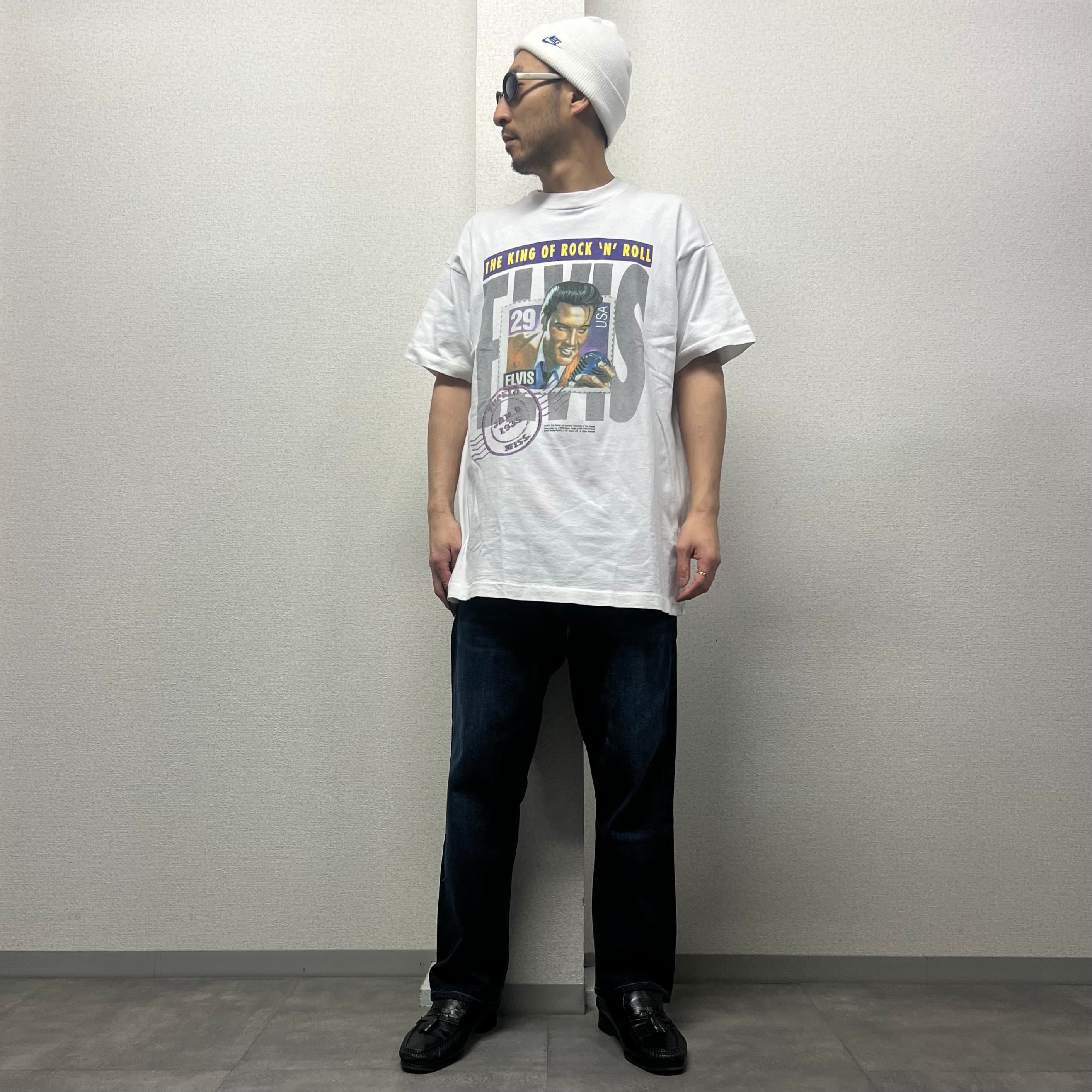 90'sエルビスプレスリーTシャツシングルステッチバンドロックンロール
