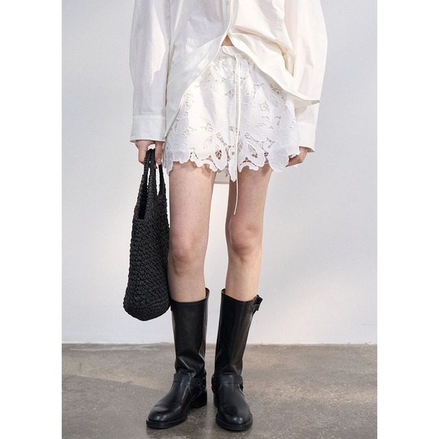 Flower Lace Short Pants