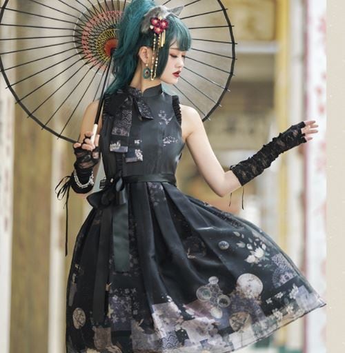 国内外の人気集結 バッスル ドレス ワンピース ロング チャイナ ゴスロリ モワティエ ロリィタ ワンピース Www Petromindo Com