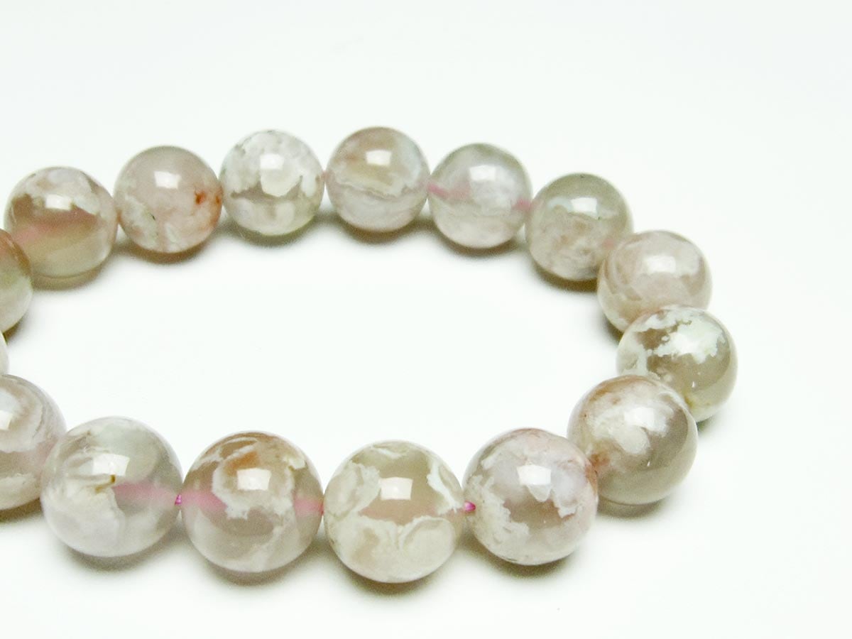 チェリーブロッサムアゲート ブレスレット 桜瑪瑙 14mm [M便 1/10] 111