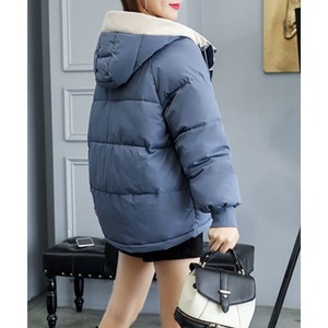 ダウンジャケット フード付き 中綿 アウター レディース 冬 防寒 保温 暖かい 韓国 きれいめ 大人 カジュアル フェイクダウン ブルゾン バイカラー 通勤 通学 大人可愛い 大人女子