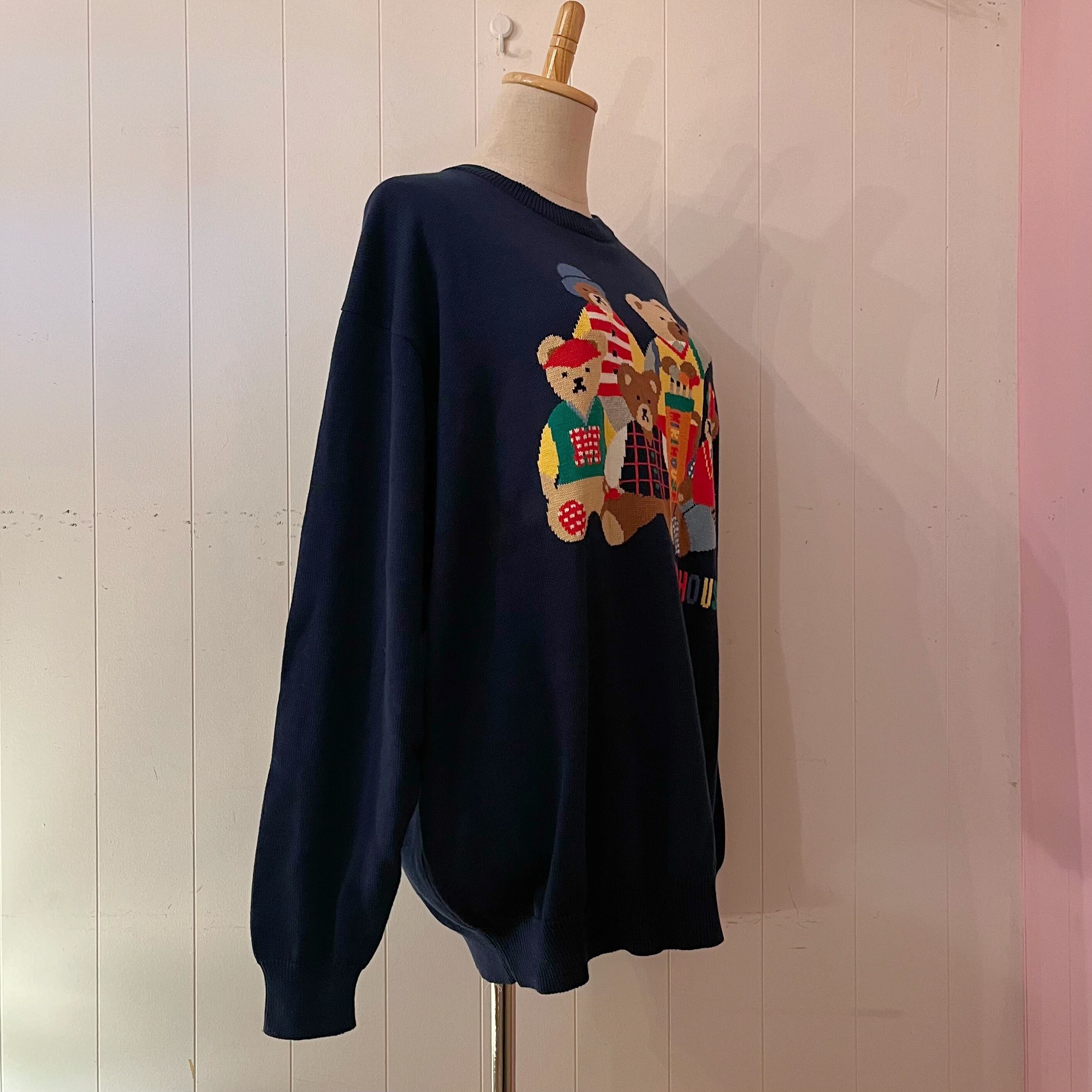 miki house / golf bear knit sweater