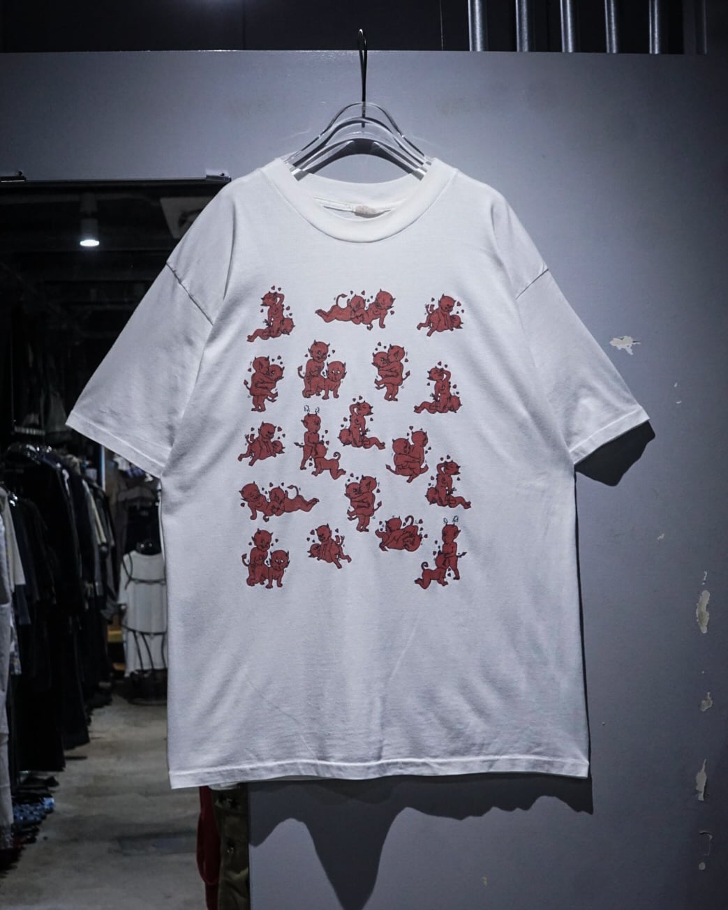 add (C) vintage】90's “四十八手” Devil Design Vintage T-Shirt