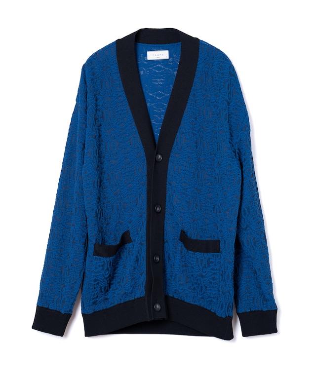 LACE JQ BICOLOR CARDIGAN (BLU)