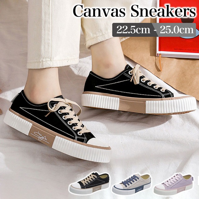 ローカット キャンバス スニーカー レディース 歩きやすい 軽量 おしゃれ 大人 カジュアル かわいい きれいめ シューズ 大人可愛い 大人女子