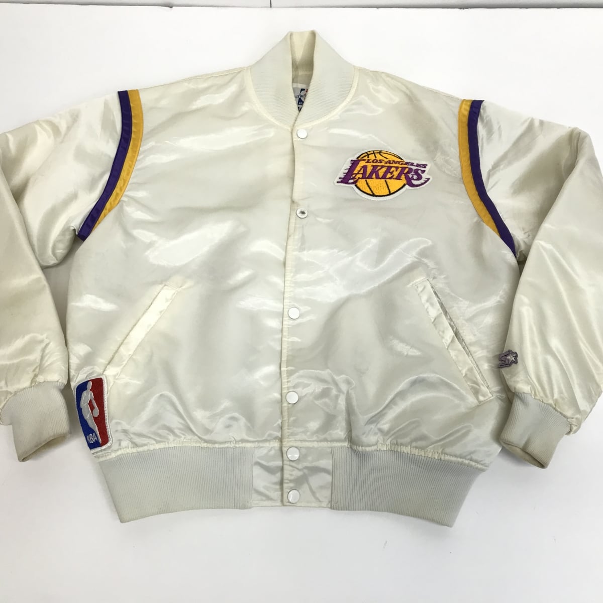 新品NBA Lakers Satin Jacket レイカーズ スタジャン - アウター